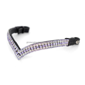 New <b>Top</b> Quality Handmade 100% Genuine Leather Equestrian Horse brow band With <b>Crystals</b> Wholesale Manufacturer 2026 - Product Image 5