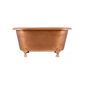 อ่างอาบน้ำทองแดงขาตั้งทรงกรงเล็บ งานฝีมืออินเดีย คุณภาพสูง ผลิตด้วยมือ ขายโดยผู้ผลิต ขายส่งจากโรงงานโดยตรง - Product Image 2