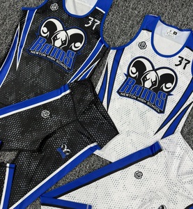 Ensemble de maillots de basketball sublimés 2026 – Noir et bleu – Taille 37 – Unisexe – Anti-humidité – Coupe athlétique – Pour adolescents – Toutes saisons - Product Image 3