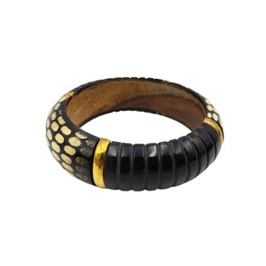 Brazalete de Cuerno de Búfalo con Patrón de Vetas Negras, Joyería Clásica para Regalo de Fiesta - Product Image 3