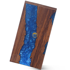 Handcrafted Ocean Wave Resin & Natural Wood Cremation Urn Blue Epoxy Ashes <b>Box</b> Artistic Funeral Memorial <b>Keepsake</b> by AYAANS - Product Image 6