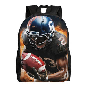 Diseña Tu Propia Mochila Americana con Red para Balones, Bolsas Ligeras de Fútbol Americano para Estudiantes, Entrenamiento, Deportes, Viajes y Equipamiento de Equipo - Product Image 1