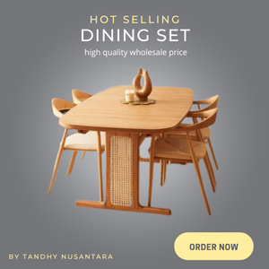 Juego de mesa de comedor de madera para restaurante, muebles para el hogar, juego de restaurante de madera maciza, producto personalizable - Product Image 6