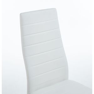 Ensemble de 4 chaises de salle à manger avec pieds dorés et assise blanche - Product Image 5