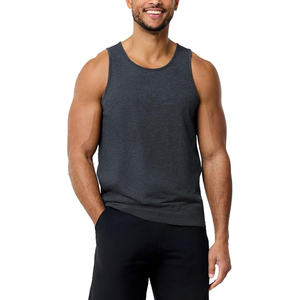 Custom <b>Logo</b> Wholesale Men's Cotton Tank Top Breathable O-Neck Casual Athletic Sleeveless Muscle Fit Vest - Product Image 5