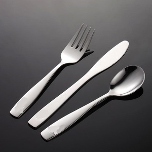 Juego de Cubiertos de Acero Inoxidable Pulido Moderno con Acabado Espejo, Kit de Cubertería Ergonómica con Mango Tipo Paleta - Product Image 1