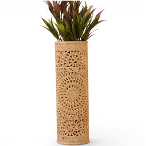 กระถางดอกไม้หินอ่อนแกะสลักตกแต่งบ้าน - Product Image 4