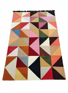 Alfombra Moderna Abstracta de Lana Hecha a Mano, Ecológica, Antideslizante, de Pelo Largo, para Sala de Estar, Dormitorio, Hotel - Product Image 4