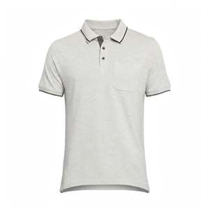 เสื้อโปโลผู้ชายไซส์ใหญ่สำหรับส่งออก แฟชั่นทันสมัย ออกแบบได้ตามต้องการ แขนสั้น สีพื้น - Product Image 1