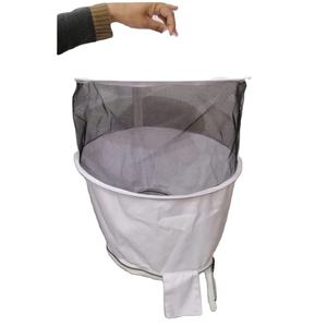 Voile d'apiculture blanc anti-abeilles avec filet facial en maille, protection respirante en polyester, coupe standard pour utilisation en salle blanche - Product Image 2