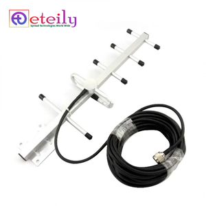 Antenne Yagi Eteily ET-GS15Y5-2L3-NMS 15dBi avec câble RG58 (3m) + connecteur N mâle 824-960/1710-1990MHz, montage sur poteau, fabriquée en Inde - Product Image 1