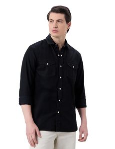 Camisa Casual de Mezclilla de Algodón para Hombre |   Corte Regular |   Disponible en tallas grandes - Product Image 1