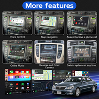 Interface sans fil CarPlay Android Auto pour Toyota Crown Royal Saloon GRS180 GRS181 GRS182 GRS184 2004-2008 – Amélioration de l'écran d'origine