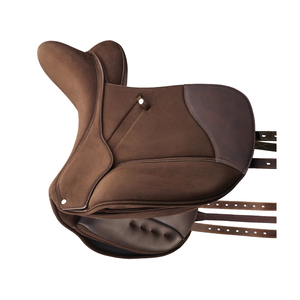 Selle d'endurance anglaise de qualité supérieure en cuir suédé marron, style arbre en bois, durable - Product Image 6