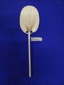 Abanico de mano ovalado de hoja de palma tejido naturalmente, portátil, para playa y fiestas, para refrescarse, mayorista, exportador, fabricante, Vietnam - Product Image 5