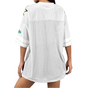 Camiseta Deportiva Casual de Manga Corta con Cuello en V, de Malla Transpirable y Secado Rápido para Mujer, con Opción de Logotipo Personalizado, 100% Poliéster - Product Image 2