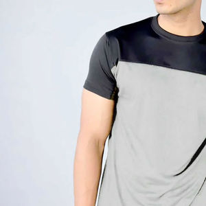 Conjunto Deportivo Informal para Hombre, Camiseta de Manga Corta y Pantalones Jogger, Color Negro y Gris, Corte Regular, para Verano - Product Image 5