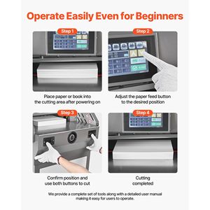 Taglierina Elettrica per Carta con Larghezza di Taglio 17,99 Pollici, Spessore di Taglio 2,28 Pollici, Macchina Programmabile in Metallo per Tagliare Carta da 2,28 Pollici - Product Image 6