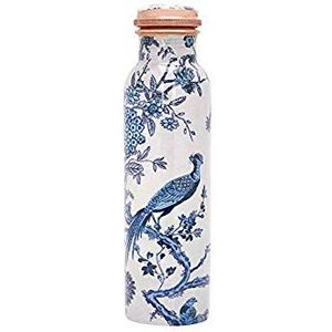 Luxury Floral Design Copper <b>Bottle</b> for <b>Water</b> Storage Leak Proof Ayurvedic Drinkware for Home Hotel Travel Office and Daily Use - Product Image 2