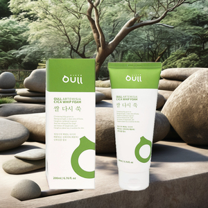 OUUL Korean Pure Cleanse 200ml Espuma limpiadora Arroz Sea Kelp Mugwort Ingredientes veganos Hierbas orgánicas para piel seca Hecho en Corea - Product Image 3