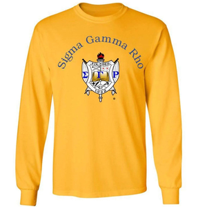 เสื้อยืดแขนยาวลายตราสัญลักษณ์สีสันโดดเด่นของชมรมซิกมาแกมมาโร ชื่อดังระดับโลก สำหรับผู้หญิง เสื้อยืดคอกลมสไตล์กรีก ขายส่งแบบลำลอง - Product Image 2