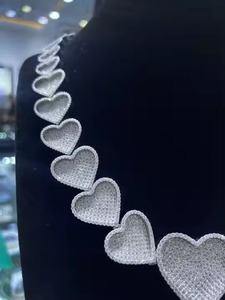 Cadena Cubana de Moissanita y Diamantes, Oro Blanco de 14K, Collares de Lujo para Hombre, Elegantes y Modernos, Idea de Regalo para Boda - Product Image 3