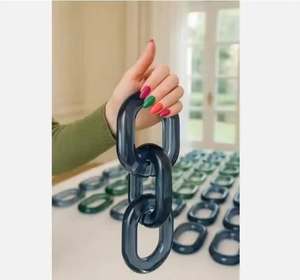 งานศิลปะตกแต่งผนังแบบโซ่เชื่อมต่อขนาดใหญ่ ทำจากเรซิ่น สำหรับตกแต่งบ้านและสำนักงานสไตล์โมเดิร์น - Product Image 4