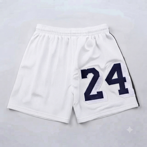 Shorts de basket-ball pour hommes de qualité supérieure, imperméables, en mesh, avec cordon de serrage, 100% polyester mesh, légers, séchage rapide, personnalisables - Product Image 5
