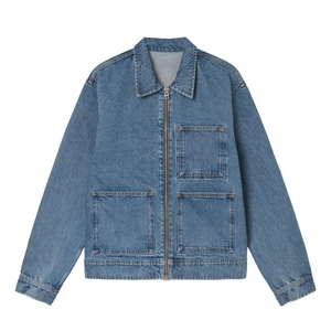 Chaquetas Vaqueras Lisas para Hombre al por Mayor, Chaqueta de Mezclilla de Alta Calidad para Hombre - Product Image 1
