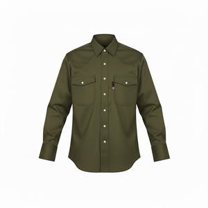 Chemise FR à manches longues pour homme de haute qualité, boutons-pression, marque personnalisée, soudure, sécurité, 100 % coton, résistante aux flammes, indéchirable, séchage rapide, travail - Product Image 3