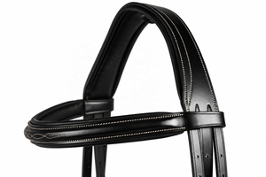 Brida para Caballo de Cuero Genuino Premium con Acolchado de Felpa Suave, Costuras en Contraste Elegantes y Correas Ajustables para Mayor Comodidad - Product Image 2