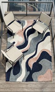 Modern Abstract Handtufted Wool Area Rug with Anti Slip Backing <b>Thick</b> Pile Customization Available for Home Decor - Product Image 5