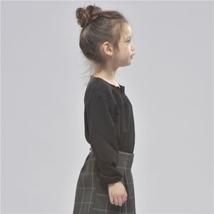 Camisa negra de manga larga con estampado personalizado ODM OEM para niñas de 1 a 7 años - Product Image 5