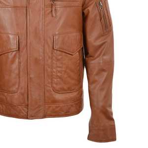 Chaqueta de Invierno 2026 para Hombre, de Cuero Personalizada de Alta Calidad, con Cuello Alto, Reversible, Transpirable - Product Image 5