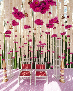 พวงมาลัยดอกดาวเรืองประดิษฐ์สำหรับตกแต่งงานแต่งงานแบบอินเดีย ฉากหลังงานฮาล์ดี เมห์นดี ซันจีต งานปาร์ตี้ ของตกแต่งบ้าน พวงมาลัยประดับ - Product Image 3