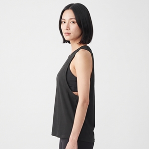 Camiseta Deportiva Corta para Mujer, Transpirable, Sin Mangas, para Gimnasio, Yoga, Fitness, Corte Cuadrado, Abertura Amplia para el Brazo, Ropa Deportiva Activa - Product Image 3