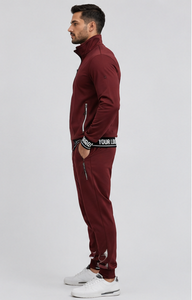 Modern Premium Tracksuit Set Custom Logo Rib Full <b>Zip</b> <b>Jacket</b> and Jogger Pants Athleisure Sportswear for Men and Women - Product Image 2