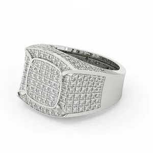 แหวนหมั้นวินเทจประดับเพชรโมอิสซาไนต์ทรงกลม 5 กะรัต ยี่ห้อ TISHYA DIAMOND ชุบทอง 14K เงินสเตอร์ลิง สำหรับผู้หญิง - Product Image 4