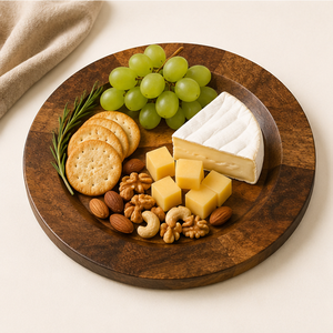 Wholesale Eco-friendly Round Wood Charger <b>Plate</b> Handcrafted Rustic Wooden Dinner <b>Plate</b> for Table <b>Decoration</b> & Hotel Supplies - Product Image 4