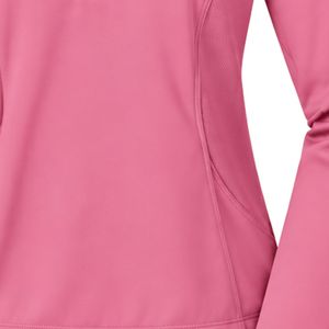 เสื้อแจ็คแอนด์จิลสำหรับผู้หญิง สีชมพู คอซิป ¼ ซิป ปักโลโก้ แขนยาว คอตั้ง เสื้อกีฬาน้ำหนักเบา - Product Image 6