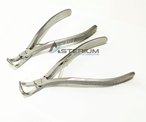 Pinzas de Extracción de Coronas Dentales ASTERIUM, Acero Inoxidable, 3 Posiciones de Mandíbula, Empuñadura Moleteada, Instrumento Quirúrgico Protodóntico Manual - Product Image 6