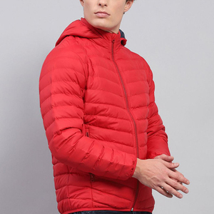 Veste matelassée pour homme à capuche et fermeture éclair, légère, écologique, imperméable et coupe-vent, pour un usage décontracté en hiver - Product Image 4