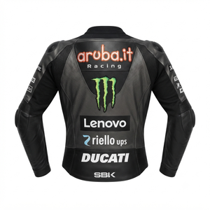 Men’s Rucati Cowhide Leather <b>Racing</b> <b>Jacket</b>/Chaqueta MotoCP Style CE Level 2 Armor Motorcycle Track Riding Protective Gear CE - Product Image 2
