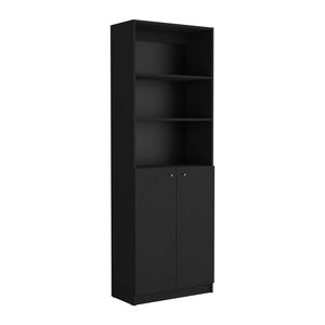 Modern Home 2-Door <b>Bookcase</b> with Dual Doors and Multi-Tier Shelves Practical Storage Unit - Product Image 2