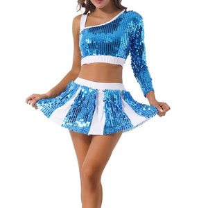Tenues de cheerleaders personnalisées pour filles, tissus confortables et doux, haute qualité, ensemble de différentes couleurs, sans manches. - Product Image 3