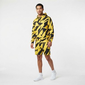Custom Unisex Breathable Windproof Lightweight Winter Sporty <b>Hoodie</b> <b>Shorts</b> Matching <b>Set</b> with Side Pockets - Product Image 3