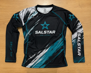 เสื้อคอมเพรสชั่นคุณภาพสูงสำหรับผู้ชาย Salstar แห้งเร็ว สปอร์ต ปรับแต่งโลโก้ได้ พิมพ์ลายแบบ Sublimation คอกลม เสื้อรัชการ์ด สำหรับออกกำลังกาย - Product Image 5