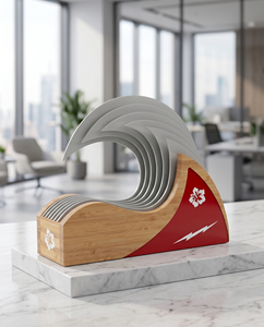 New Design Transparent Acrylic Sports <b>Trophies</b> UV Printed Laser <b>Engraved</b> Customizable Durable Options Badminton Golf - Product Image 4