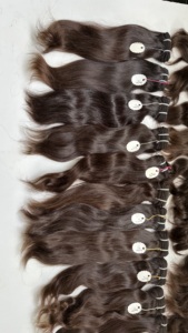 Extensions de cheveux humains indiens Remy, double trame, 100g, teintes, à bandes/tissées/à clips - Product Image 1