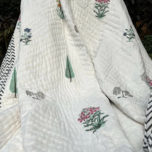Stylish Luxurious Ultra Soft Printed Western <b>Comforter</b> <b>Set</b> Winter Season Breathable Eco-friendly 100% Organic Cotton Quilt - Product Image 6